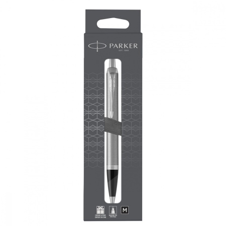 Шариковая ручка Parker IM Stainless Steel CT, стержень: M, цвет чернил: black, в подарочной упаковке.