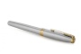 Ручка роллер Parker Sonnet  Stainless Steel GT, стержень: F, цвет чернил: black, в подарочной упаковке