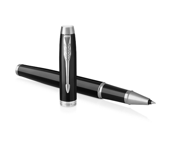 Ручка роллер Parker IM Metal Black CT, стержень: F, цвет чернил: black, в подарочной упаковке.