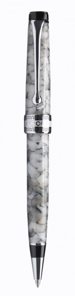 Шариковая ручка Aurora Optima Auroloide Grey CT стержень: M, цвет чернил: blue, в подарочной коробке