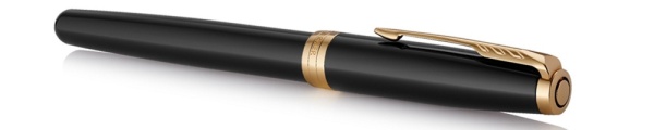 Ручка роллер Parker Sonnet , Lacquer Deep Black GT, стержень: F, цвет чернил: black, в подарочной упаковке