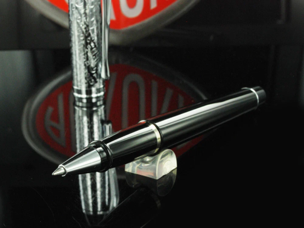Ручка-роллер Aurora Ipsilon Italy 150 Special Edition Black Resin CT, в подарочной коробке