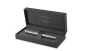 Ручка роллер Parker Sonnet  Stainless Steel GT, стержень: F, цвет чернил: black, в подарочной упаковке