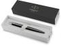 Шариковая ручка Parker Jotter Essential, Satin Black CT, стержень: M, цвет чернил : blue