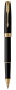 Ручка роллер Parker Sonnet  Matte Black GT, стержень: F, цвет чернил: black, в подарочной упаковке