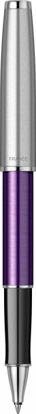Ручка-роллер Parker Sonnet Essentials Violet SB Steel CT, цвет чернил black, перо: F,  в подарочной упаковке.