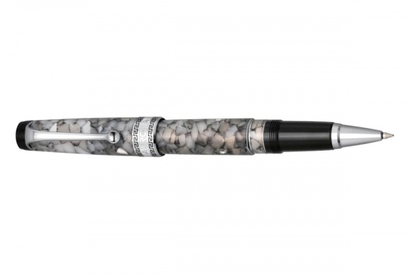 Ручка-роллер Aurora Optima Auroloide Black pearl CT, в подарочной коробке