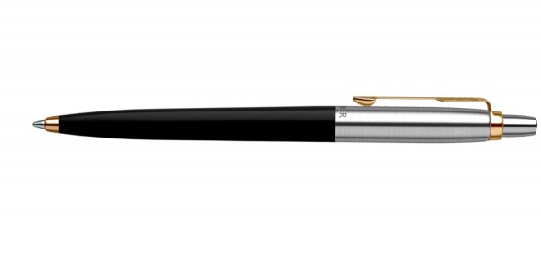 Шариковая ручка Parker Jotter K160, цвет: Black/GT, стержень: F, цвет чернил: blue, в подарочной упаковке.