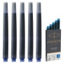 Картридж с смываемыми чернилами для перьевой ручки Parker "Cartridge Quink", Washable Blue, упаковка из 5 шт. в блистере