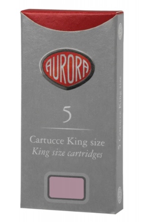 Картридж с чернилами для перьевой ручки Aurora purple, упаковка из 5 шт.