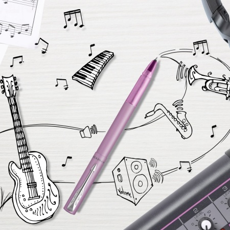 Ручка-роллер Parker Vector  XL Lilac CT, цвет чернил black, стержень: F, в подарочной упаковке.