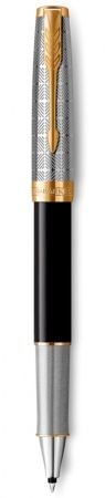 Ручка-роллер Parker Sonnet Premium Refresh BLACK GT, стержень: F, цвет чернил: black, в подарочной упаковке