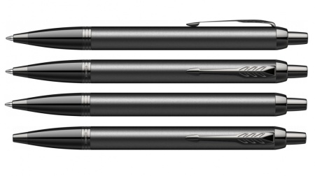 Шариковая ручка Parker IM Achromatic, Black BT, стержень: M, цвет чернил: blue, в подарочной упаковке.