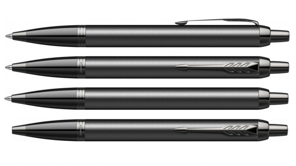 Шариковая ручка Parker IM Achromatic, Black BT, стержень: M, цвет чернил: blue, в подарочной упаковке.