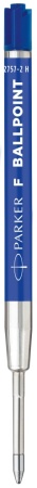 Стержень шариковый объемный Parker синий F, 2шт., блистер