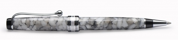 Шариковая ручка Aurora Optima Auroloide Grey CT стержень: M, цвет чернил: blue, в подарочной коробке