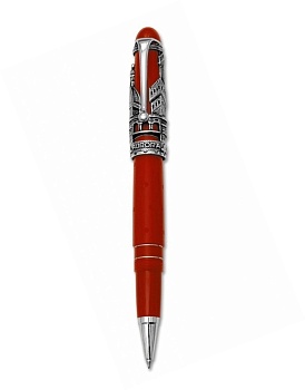 Ручка-роллер Aurora Firenze Red Sterling Silver, в подарочной коробке