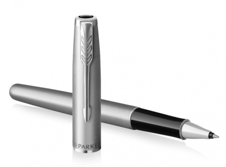 Ручка роллер Parker Sonnet T546  Stainless Steel CT, стержень: F, цвет чернил: black, в подарочной упаковке