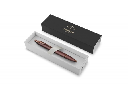 Шариковая ручка Parker IM Monochrome Brown, стержень:M, цвет чернил: blue, в подарочной упаковке.
