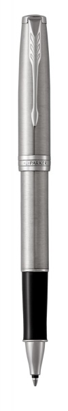 Ручка роллер Parker Sonnet  Stainless Steel CT, стержень: F, цвет чернил: black, в подарочной упаковке