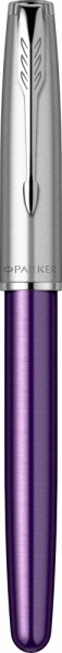 Ручка-роллер Parker Sonnet Essentials Violet SB Steel CT, цвет чернил black, перо: F,  в подарочной упаковке.