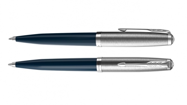 Шариковая ручка Parker 51 CORE MIDNIGHT BLUE CT, стержень: M, цвет чернил: black, в подарочной упаковке.
