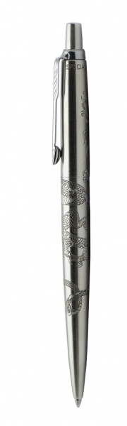 Шариковая ручка Parker Jotter Dragon Special Edition, цвет: St. Steel СT, стержень: Mblue в подарочной коробке