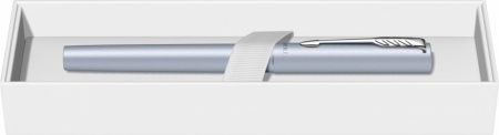 Ручка-роллер Parker Vector XL Silver Blue CT, цвет чернил black, стержень: F, в подарочной упаковке.