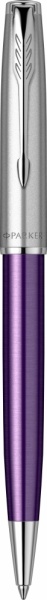 Шариковая ручка Parker Sonnet Essentials Violet SB Steel CT, цвет чернил black, стержень: M, в подарочной упаковке.