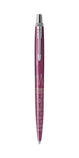 Ручка шариковая Parker "Jotter Tokyo Pink CT" стержень: M, цвет чернил: blue, в подарочной упаковке.