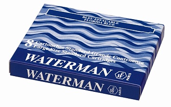 Чернила в картридже З/ч. Waterman Ink cartridge Standard Blue  (в упаковке 8 картриджей)