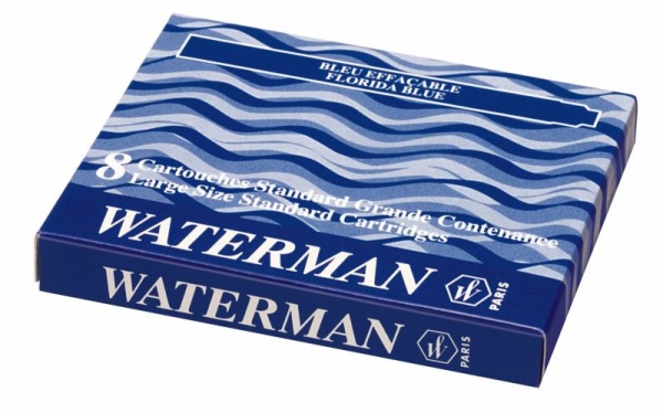 Чернила в картридже З/ч. Waterman Ink cartridge Standard Blue  (в упаковке 8 картриджей)