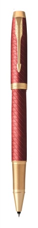 Ручка роллер Parker IM Premium T318  Red G, стержень: F, цвет чернил: black, в подарочной упаковке.