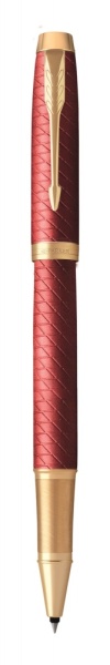 Ручка роллер Parker IM Premium T318  Red G, стержень: F, цвет чернил: black, в подарочной упаковке.
