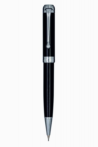 Механический карандаш Aurora Talentum Resina Black CT, в подарочной коробке