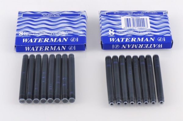Чернила в картридже З/ч. Waterman Ink cartridge Standard Blue  (в упаковке 8 картриджей)