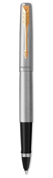 Ручка-роллер Parker Jotter Core T61 Stainless Steel GT M стержень:F цвет чернил: black, в подарочной упаковке.