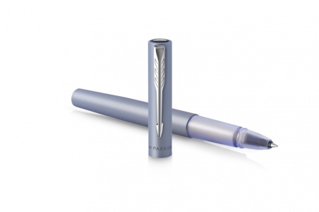 Ручка-роллер Parker Vector XL Silver Blue CT, цвет чернил black, стержень: F, в подарочной упаковке.