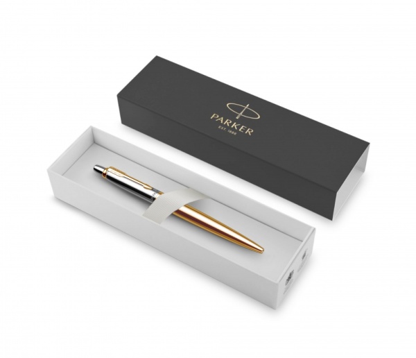 Шариковая ручка Parker Jotter 70th Anniversary St.Stee Gold GT, стержень: Mblue