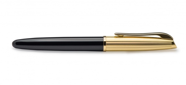 Ручка Роллер Aurora Style Metal Black resin GT, в подарочной коробке
