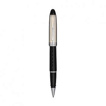 Ручка-роллер Aurora Ipsilon Argento Black Resin CT, в подарочной коробке