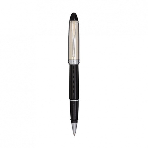 Ручка-роллер Aurora Ipsilon Argento Black Resin CT, в подарочной коробке