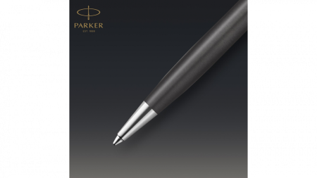 Шариковая ручка Parker Sonnet Premium Metal & Grey Lacquer PGT, стержень: M, цвет чернил: black , в подарочной упаковке