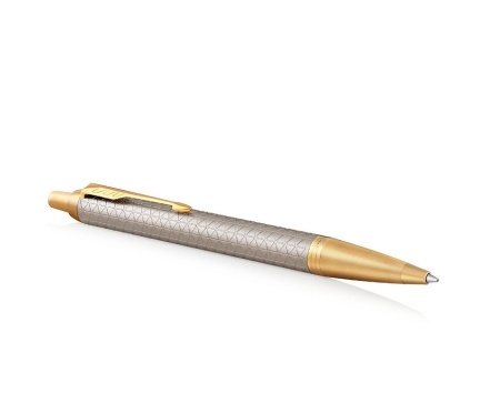 Шариковая ручка Parker IM Premium Warm Silver (grey)  GT, стержень: M, цвет чернил: blue, в подарочной упаковке.