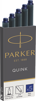 Картридж Parker с чернилами для перьевой ручки Z11, упаковка из 5 шт., цвет: Blue