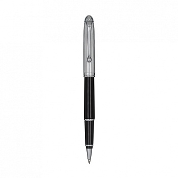 Ручка-роллер Aurora Millerighe Black Resin with Chrome CT, в подарочной коробке