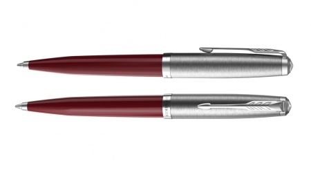 Шариковая ручка Parker 51 CORE BURGUNDY CT, стержень: M, цвет чернил: black, в подарочной упаковке.
