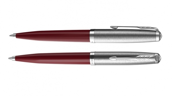 Шариковая ручка Parker 51 CORE BURGUNDY CT, стержень: M, цвет чернил: black, в подарочной упаковке.