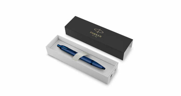 Шариковая ручка Parker IM Monochrome Blue, стержень:M, цвет чернил: blue, в подарочной упаковке.