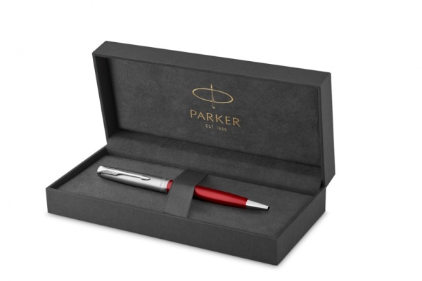 Шариковая ручка Parker Sonnet Entry Point Red Steel CT, стержень: M, цвет чернил: black , в подарочной упаковке